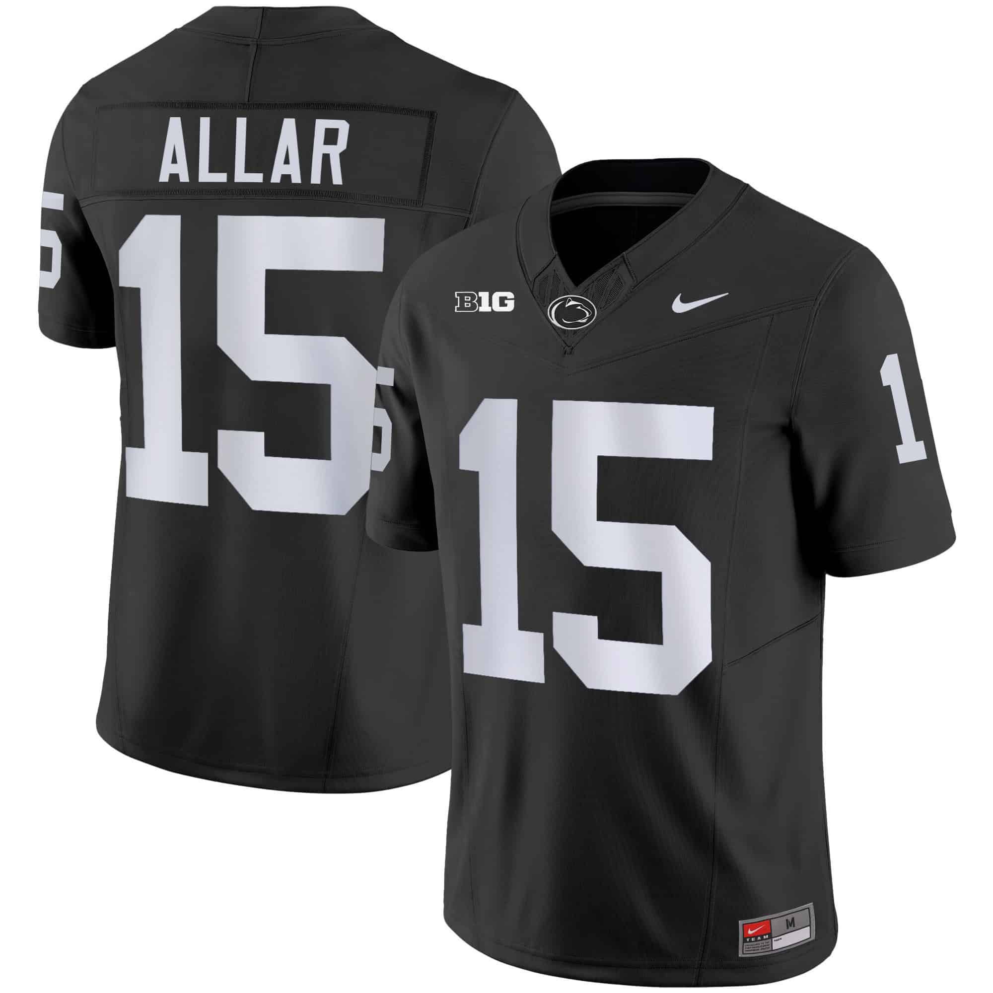 Men Penn State Nittany Lions #15 Allar Black 2024 Nike Vapor Limited NCAA Jersey style 1